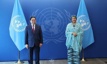  Thủ tướng Chính phủ Phạm Minh Chính gặp Phó Tổng Thư ký LHQ Amina Mohammed - Ảnh: VGP
