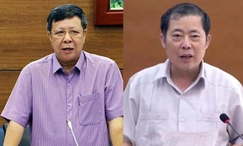  Hai nguyên Phó Chủ tịch UBND tỉnh Lào Cai Lê Ngọc Hưng (bìa trái) và Nguyễn Thanh Dương.
