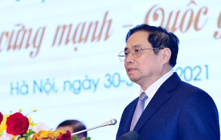 Thủ tướng Chính phủ Phạm Minh Chính phát biểu tại Đại hội đại biểu của Liên đoàn Thương mại và Công nghiệp Việt Nam