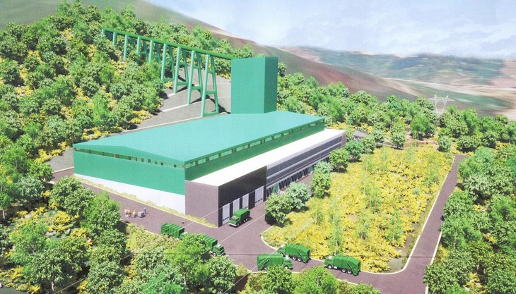Mô hình thiết kế Nhà máy xử lý rác thải rắn sinh hoạt Bắc Quảng Nam