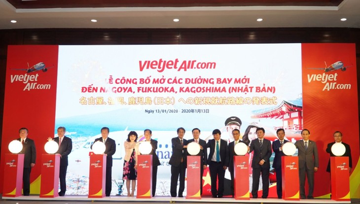 Nghi thức chính thức công bố 5 đường bay mới kết nối Hà Nội, TP.HCM, Đà Nẵng với Nagoya, Fukushima và Kagoshima (Nhật Bản)