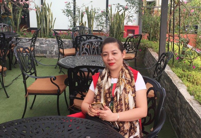 Nguyễn Thị Hằng được xác định là kẻ cầm đầu đường dây giả doanh nhân Mỹ lừa đảo các quý bà thiếu thốn tình cảm, chiếm đoạt gần 20 tỷ đồng (ảnh Công an cung cấp).