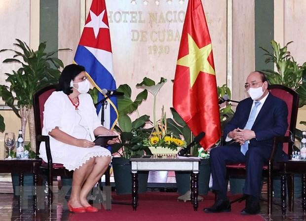 Chủ tịch nước tiếp lãnh đạo các tổ chức hữu nghị Cuba - Việt Nam