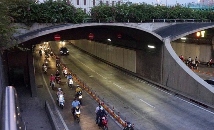 Đường hầm sông Sài Gòn nối Quận 1 và Thành phố Thủ Đức. Ảnh: VNN