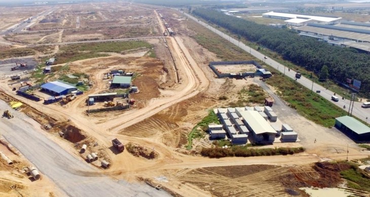 Đơn vị thi công đang đẩy nhanh tiến độ xây dựng sân bay Long Thành
