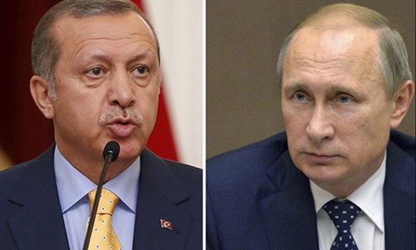 Tổng thống Thổ Nhĩ Kỳ Tayyip Erdogan (trái) và Tổng thống Nga Vladimir Putin. Ảnh:Reuters.