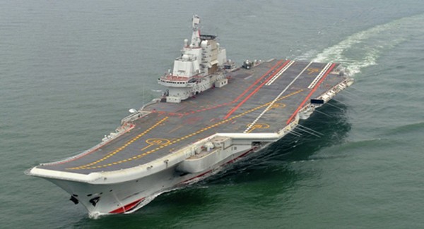 Liêu Ninh, tàu sân bay duy nhất của Trung Quốc. Ảnh:Xinhua