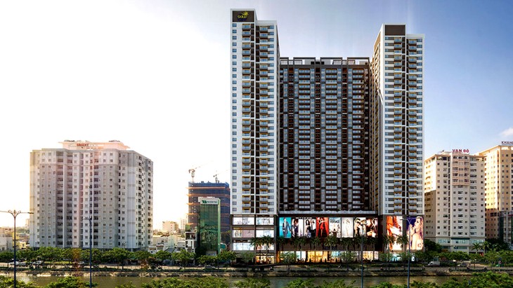 Công ty CP May - Diêm Sài Gòn là chủ đầu tư Dự án The GoldView, được xây dựng trên khu đất trụ sở Công ty rộng hơn 2,3 ha tại 346 Bến Vân Đồn, TP.HCM. Ảnh: Minh Khuê