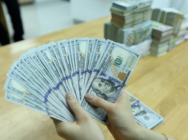 Giá USD tại Vietcombank sáng 5/10 không đổi. Ảnh minh họa: BNEWS/TTXVN
