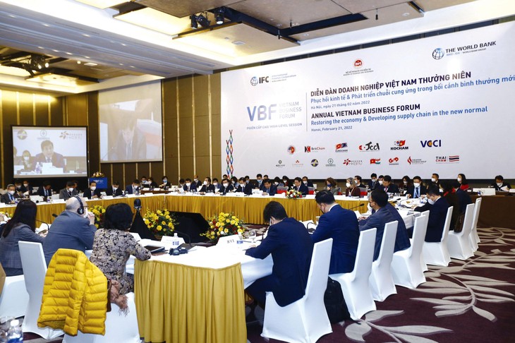 Diễn đàn Doanh nghiệp Việt Nam thường niên (VBF) là cơ hội để cộng đồng doanh nghiệp cho ý kiến, đề xuất giải pháp vượt qua thách thức, đóng góp tích cực vào sự phát triển bền vững của Việt Nam. Ảnh: Đức Thanh