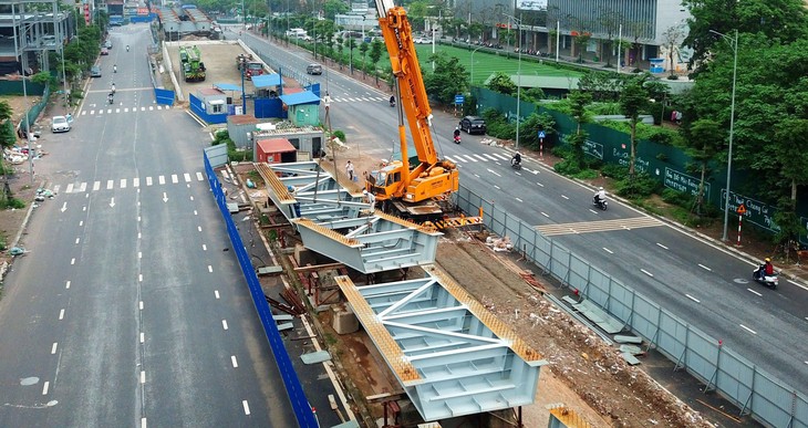 Tổng công ty Thăng Long đang thi công nhiều công trình giao thông lớn. Ảnh: Tiên Giang