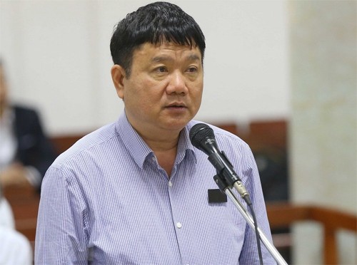 Ông Đinh La Thăng tại phiên tòa ngày 19/3. Ảnh: TTXVN