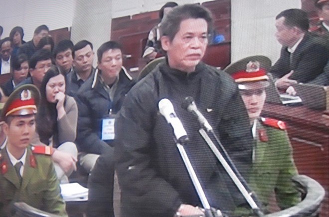 Bị cáo Phạm Thanh Tân tại phiên tòa sơ thẩm. Ảnh: Nguyễn Khoa.