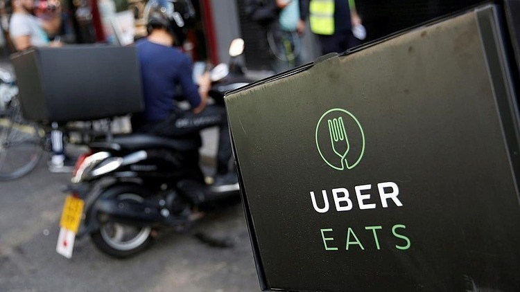 Dịch vụ giao đồ ăn Uber Eats của Uber. Ảnh:Reuters