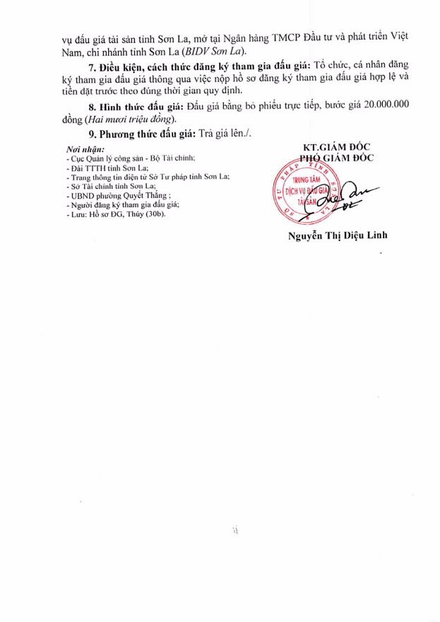 Ngày 27/2/2020, đấu giá quyền sử dụng đất tại TP. Sơn La, tỉnh Sơn La ảnh 2
