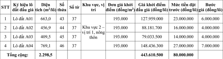 Ngày 19/11/2020, đấu giá quyền sử dụng đất tại huyện Phú Lộc, tỉnh Thừa Thiên Huế ảnh 1
