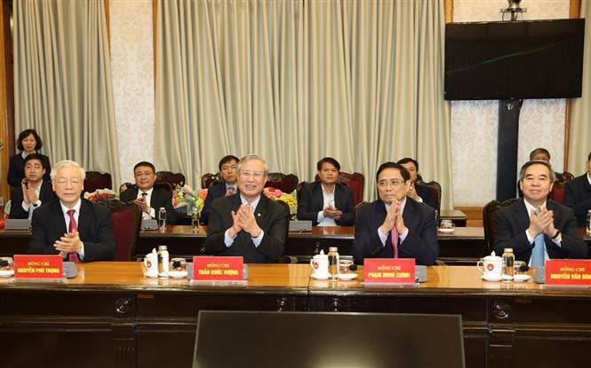 Tổng Bí thư, Chủ tịch nước Nguyễn Phú Trọng trao Quyết định phân công Ủy viên Bộ Chính trị ảnh 5