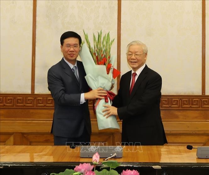 Tổng Bí thư, Chủ tịch nước Nguyễn Phú Trọng trao Quyết định phân công Ủy viên Bộ Chính trị ảnh 6