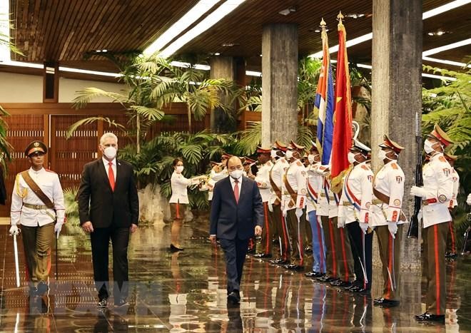 Chủ tịch Cuba chủ trì Lễ đón Chủ tịch nước Nguyễn Xuân Phúc ảnh 1