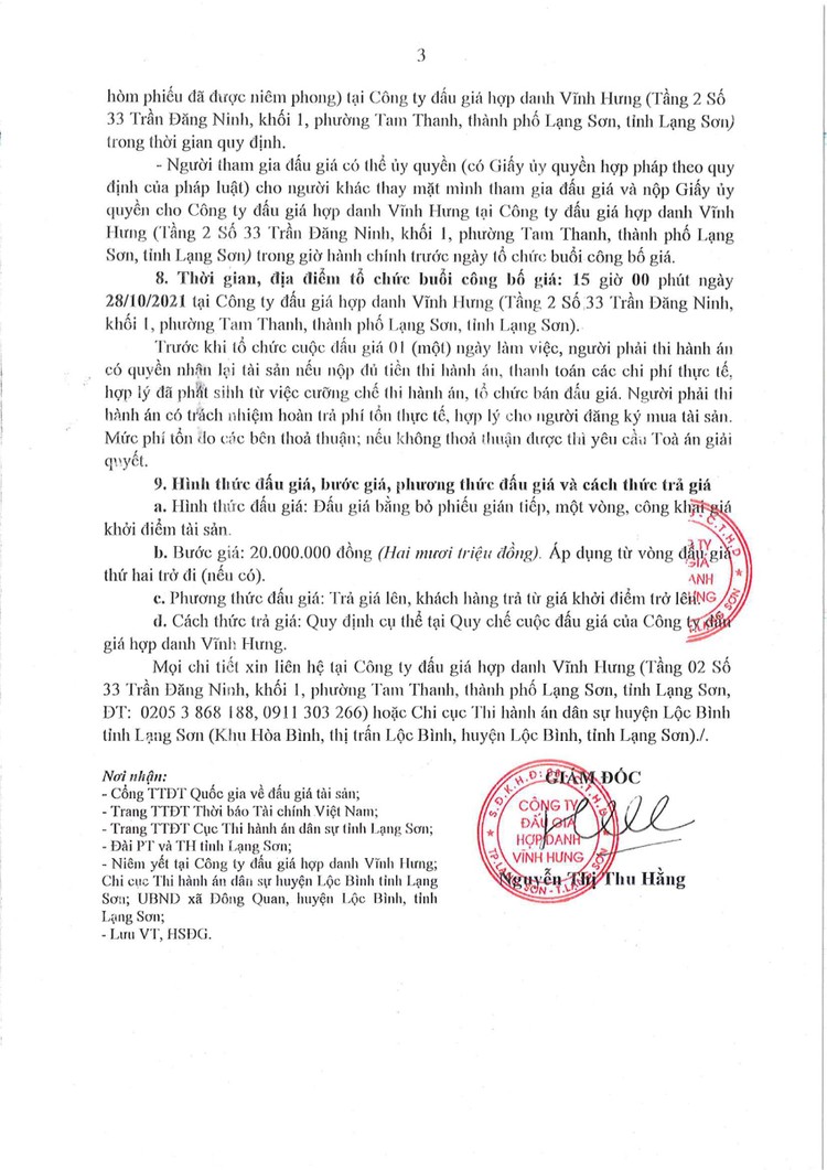 Ngày 28/10/2021, đấu giá quyền sử dụng đất tại huyện Lộc Bình, tỉnh Lạng Sơn ảnh 6