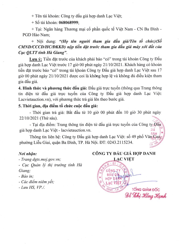 Ngày 22/10/2021, đấu giá 17 máy xới đất tại tỉnh Hà Giang ảnh 4