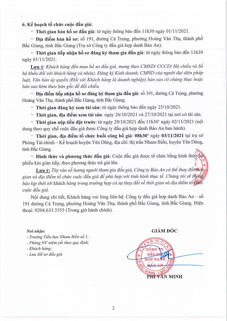 Ngày 3/11/2021, đấu giá công trình Trường tiểu học thị trấn Nham Biền số 1 tại tỉnh Bắc Giang ảnh 3