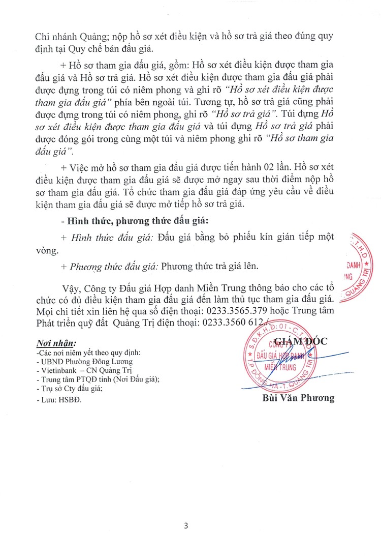 Ngày 12/11/2021, đấu giá quyền sử dụng 132.415,6 m2 đất tại thành phố Đông Hà, tỉnh Quảng Trị ảnh 4