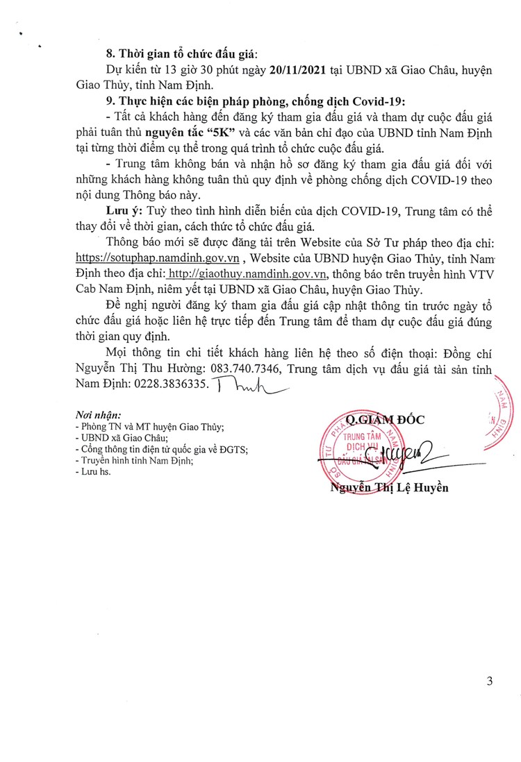Ngày 20/11/2021, đấu giá quyền sử dụng đất tại huyện Giao Thuỷ, tỉnh Nam Định ảnh 4