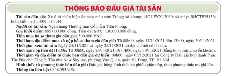 Ngày 3/12/2021, đấu giá xe ô tô Samco tại Hà Nội ảnh 1