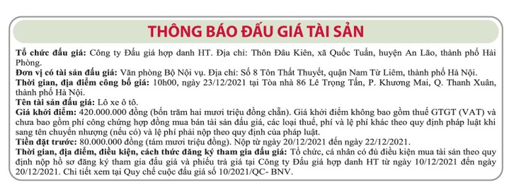Ngày 23/12/2021, đấu giá lô xe ô tô tại Hà Nội ảnh 1
