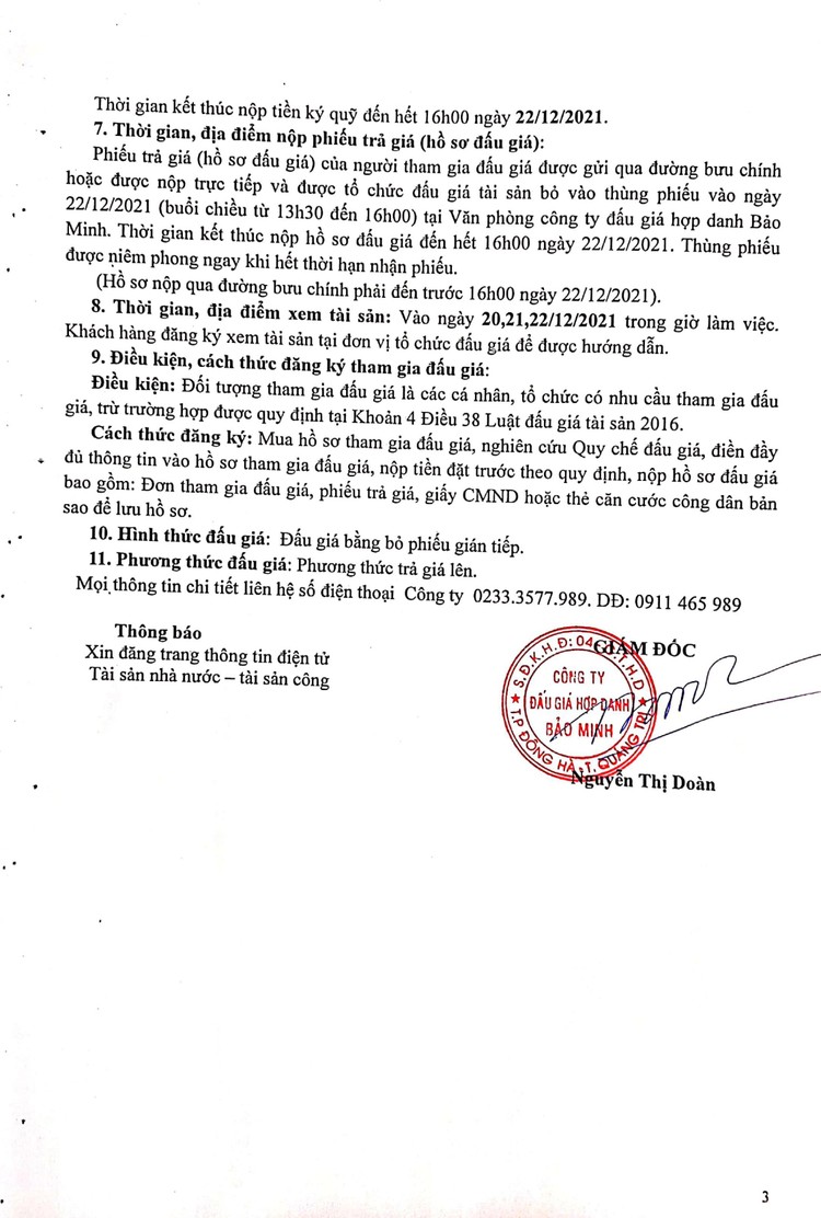 Ngày 23/12/2021, đấu giá tang vật xử lý vi phạm hành chính bị tịch thu tại tỉnh Quảng Trị ảnh 4