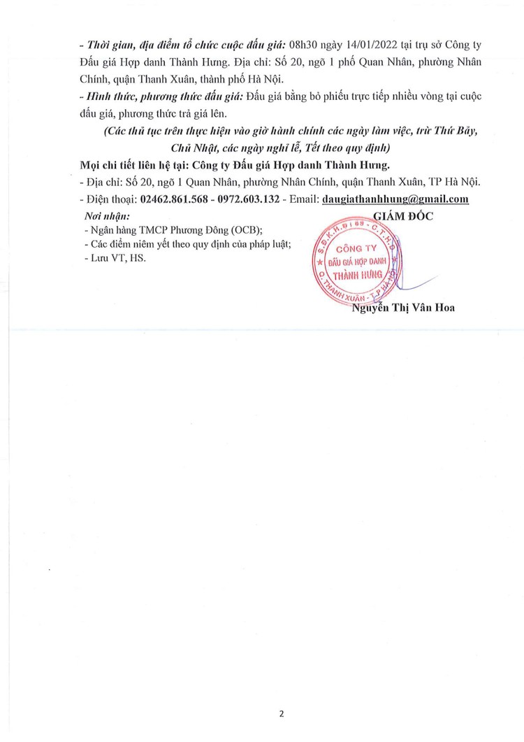 Ngày 14/1/2022, đấu giá quyền sử dụng đất tại quận Hoàng Mai, Hà Nội ảnh 3
