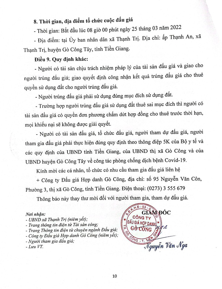 Ngày 25/3/2022, đấu giá quyền sử dụng đất tại huyện Gò Công Tây, tỉnh Tiền Giang ảnh 14