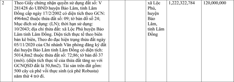 Ngày 22/4/2022, đấu giá quyền sử dụng đất tại huyện Bảo Lâm, tỉnh Lâm Đồng ảnh 2