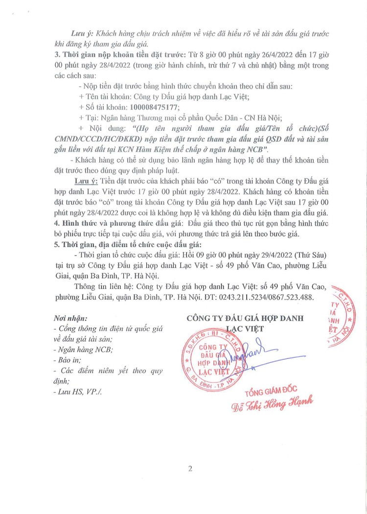 Ngày 29/4/2022, đấu giá quyền sử dụng đất tại huyện Hàm Thuận Nam, tỉnh Bình Thuận ảnh 3