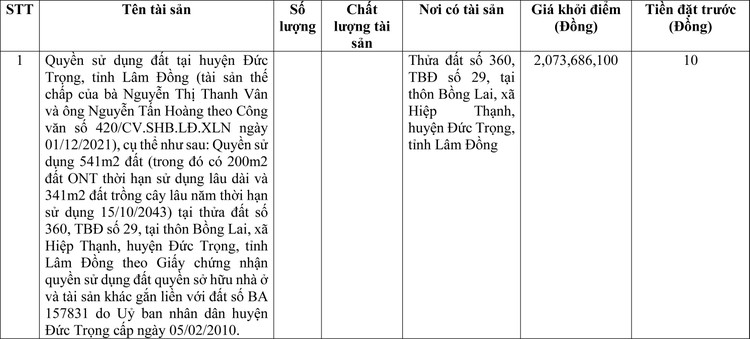 Ngày 27/5/2022, đấu giá quyền sử dụng đất tại huyện Đức Trọng, tỉnh Lâm Đồng ảnh 1