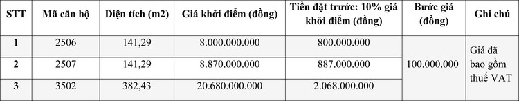 Ngày 8/7/2022, đấu giá các căn hộ tại quận Bình Thạnh, TP. Hồ Chí Minh ảnh 1