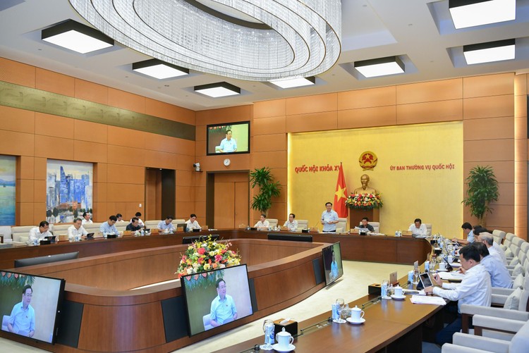 Ủy ban Thường vụ Quốc hội thảo luận tại Phiên họp chuyên đề pháp luật tháng 8/2022.