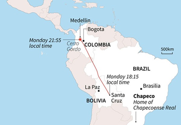 Colombia khẳng định máy bay chở 77 người rơi do cạn nhiên liệu ảnh 1