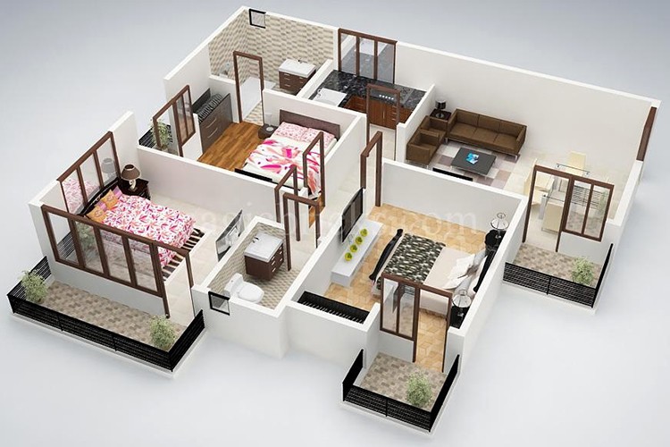 Top mẫu thiết kế nhà cấp 4 có 3 phòng ngủ đẹp, chất đáng sở hữu ảnh 12