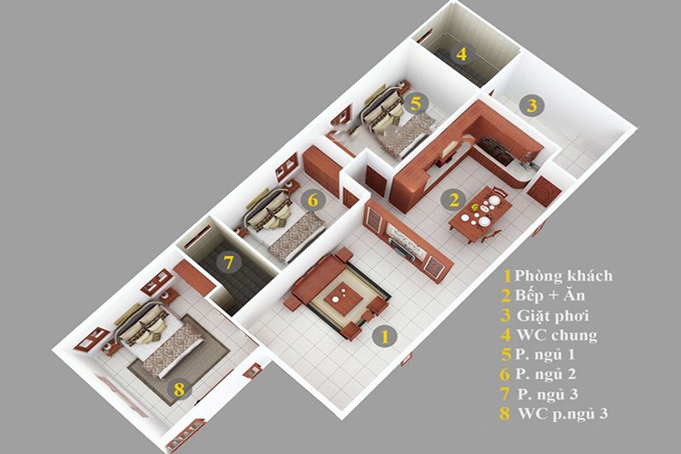 Top mẫu thiết kế nhà cấp 4 có 3 phòng ngủ đẹp, chất đáng sở hữu ảnh 9