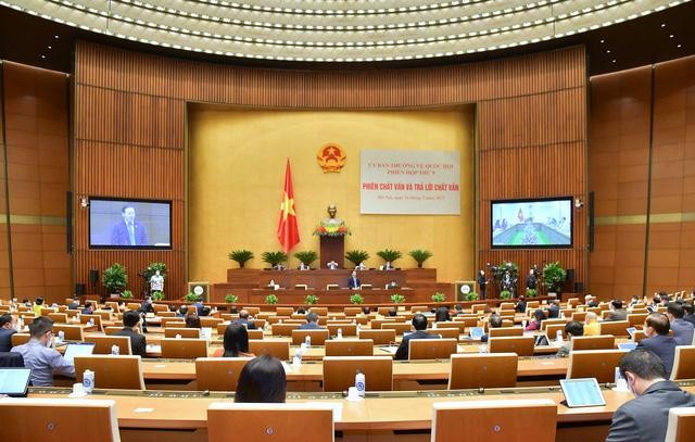 Ủy ban Thường vụ Quốc hội chất vấn Bộ trưởng Trần Hồng Hà ảnh 1