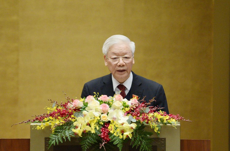 Tổng Bí thư, Chủ tịch nước Nguyễn Phú Trọng tổng kết công tác nhiệm kỳ 2016 - 2021 của Chủ tịch nước (ảnh: QH)